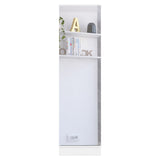 ZUN Cassidy Rectangle Tall Shoe Cabinet with Mirror White B06280408