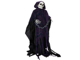 6ft Halloweenations Outdoor Life Size Animatronics Grim Reaper with Chain, Sound-Actived Party 38266016