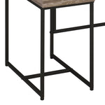 ZUN Rustic Oak and Black 4-drawer Writing Desk B062P184568