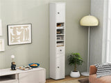 Slim Tall Bathroom Storage Cabinet 8" x 8" x 71" Narrow Floor Organizer with Adjustable Shelves 95366906