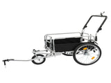 Q235 steel pipe 130*80*107cm bicycle trailer rack black 100kg cargo trailer with handrail 85722092