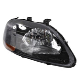 2pcs Front Left Right Headlights for Honda Civic 1996-1998 2/3/4dr Models Only Black 37908462