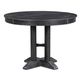 ZUN TREXM Farmhouse Dining Table Extendable Round Table for Kitchen, Dining Room WF305980AAB