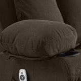 Swinging recliner massage heated sofa, with USB and 2 cup holders in side pockets, W1807P298214