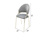 Ruby Modern & Contemporary style chair made with Metal & Gold Legs in Gray Color B009P241743