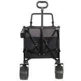 Multi-Functional Push-Pull Folding Wagon Cart with Rotating Handle & 360&deg All-Terrain Wheels W2932P289380