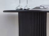 Length 59.1 Inch Entryway Table for Living Room,Narrow Console Table with Unique Stainless Steel W2582P406099