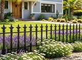 Black Foldable Garden Border Fence, 10 Pack No Dig Animal Barrier, Decorative Metal Fencing for Lawn 55822168