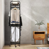 Multi-Functional Laundry Hamper Organizer Hanging Rail and Storage Shelf Rolling Laundry Cart W2167P231435