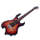 Novice Flame Shaped Electric Guitar HSH Pickup Bag Strap Paddle Rocker Cable Wrench Tool Sunset 57043845