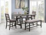 Modern Grey Dining Chairs Kitchen Set of 2pc High Chairs Upholstered Fabric Foam Cushion Dining Room B011P314243