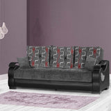 PrimeNest Urbanova Collection Upholstered Convertible Sofabed with Storage, Grey B030P286559