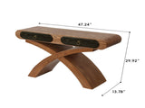 Ashwood veneered console table with cross leg, Two Handle Drawers, Console Table ,Easy Assembly, for W3040P455736