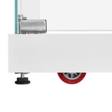 4-Tier Glass Display Cabinet, Double Door Glass Cabinet, Four Partitions, Two Locks, Floor Standing 41812185