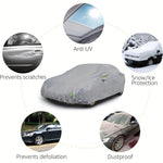 ZUN Universal car cover, sunscreen and dustproof universal car cover, suitable for large cars measuring 90996517