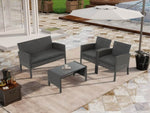 ZUN 4 Pieces Patio Furniture Sets Outdoor Sectional Wicker Set Outdoor Conversation Set Patio Set Patio W2281P178032