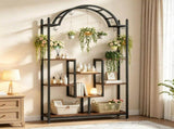 Tall Arched Plant Stand with Hanging Hooks 74.8 Inch 12775302