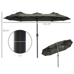 ZUN Outdoor beach umbrella /Double-sided Umbrella （Prohibited by WalMart） 41808004