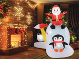 6 Feet Penguins and Santa Decoration 91721831