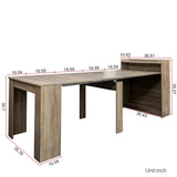 Modern Extendable Dining Table with Storage 78840209