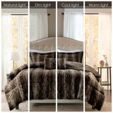 Full/Queen 4PC Faux Fur Comforter Set B03596923