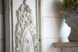 18" x 39.5" Large White Wall Art Panel, Rectangle Wall Sculpture, Wall Dcor for Living Dining W2078130259