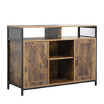 ZUN Sideboard, storage cabinet with open shelves for kitchen dining room living room, industrial style, W1321126671