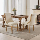 Snow Velvet Dining Chairs, Mid-Century Style with Curved Wood Trim & Sculpted Legs, Upholstered W1143P332691
