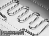 110V 600W 5L*4 Stainless Steel Four Plates Heating Food Warming Soup Pool Silver 89737780