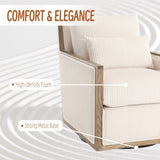 COOLMORE Corduroy Swivel Chair, Comfy Accent Sofa Chair for Living Room, 360 Degree Swivel W395P209380