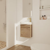 Soft Close Doors Bathroom Vanity With Sink,16 Inch For Small Bathroom W999125018