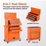 Tool Chest, 8-Drawer Rolling Tool Storage Cabinet with 2 in 1 Detachable Top Tool Box, Liner, W2660P287606