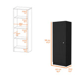 Miami Single Door Pantry, Four Shelves B128P148743