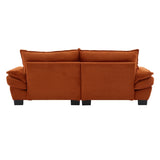 Corduroy Sofa Sleeper Couch Loveseat Sofa with Pillows Comfy Upholstered Deep Seat Sofa for W676P227342