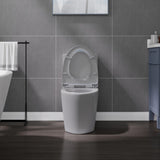 1.1/1.6 GPF Dual Flush One-Piece Toilet, Button on Tank top S-trap 12 inches, Elongated Bowl with W3192P277860