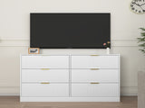 Modern 6-Drawer Dresser, Chest of Drawers for Bedroom, Living Room, Hallway, and Entryway - Large W409P307526