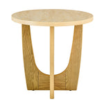 ZUN 25" Round End Table, Wooden Side Table, Night Stand for Bedroom, Living Room ,Reception Room W1801P195684