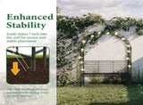 Arc Roof Double Layer With Chair Iron Arch Courtyard Black 53368392