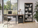 22 inch 1-drawer file, No Assembly Required, Black and Whiskey Finish B108P160153