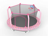 55-inch Trampoline for Kids Indoor & Outdoor Small Toddler Trampoline with Basketball Hoop W1163P315233