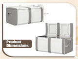 53 Gallon Large Outdoor PP Deck Box Waterproof Storage Box with Lockable Lid & Side Handles-Gray 20974750