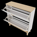 Shoes Storage Cabinet for Entryway,Narrow Shoe Rack Cabinet,Shoe Cabinet with 2 Flip W3166P268388