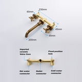 Bathroom Faucet Wall Mounted Bathroom Sink Faucet-Archaize 52882513