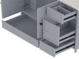 36" Bathroom Vanity with Sink, Free Standing Single Vanity Set with 4 Drawers and Side Storage Rack, W1580P382509