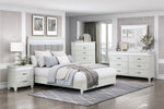 ZUN White Finish 5-Drawers Chest with LED Lighting Modern Bedroom Furniture 1pc B011P250825