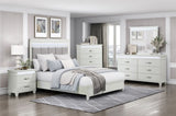 ZUN White Finish 5-Drawers Chest with LED Lighting Modern Bedroom Furniture 1pc B011P250825