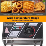 ZUN EH81 2500W MAX 110V 6.3QT/6L Stainless Steel Single Cylinder Electric Fryer US 44109609