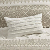 King/Cal King 3 Piece Cotton Duvet Cover Set with Chenille Tufting B035129139