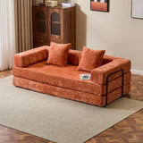 Floor,Compression Sofa,Convertible Floor Sofa Bed-with Pillow Back Support Armrest,Comfy Futon 61809724