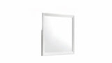 Blaze Modern Style Mirror Made with Wood in White B009P286631